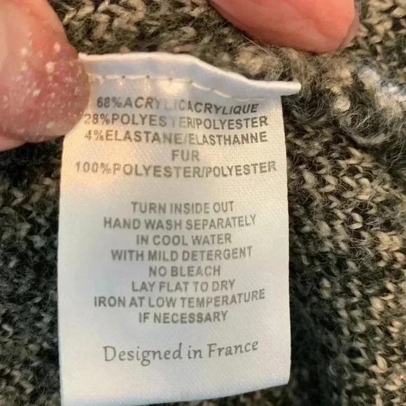 Nado Apparel Thick Warm Sweater Coat w 2 Large Pockets Snap Closure Fuzzy Collar - Picture 9 of 10